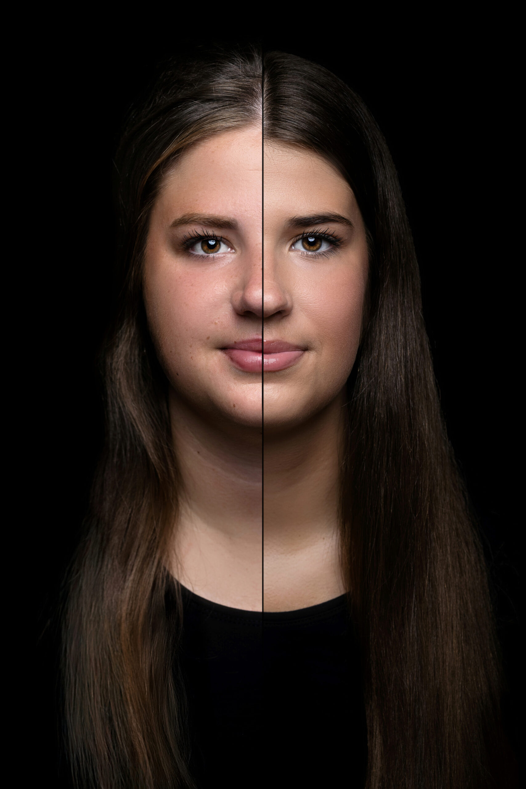 Een 2 in 1 portret is een unieke manier om twee mensen, emoties of momenten samen te brengen in één foto.